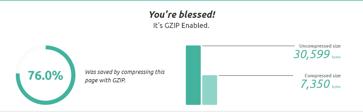 check gzip compression
