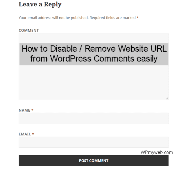 How to Disable / Remove Website URL Field from WordPress Comments