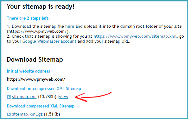 Download XML Sitemaps