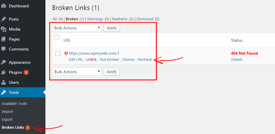 Fix Broken Links