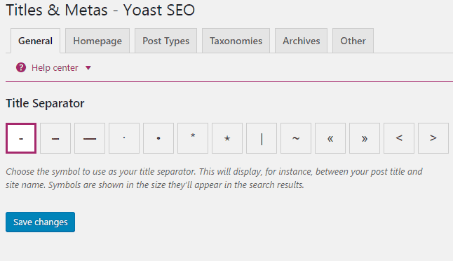 Yoast SEO Titles & Metas