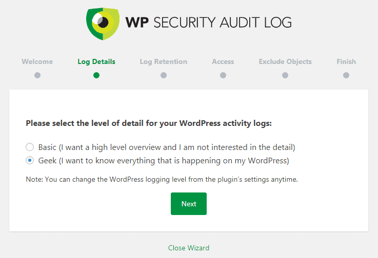 WP Security Audit Log Details