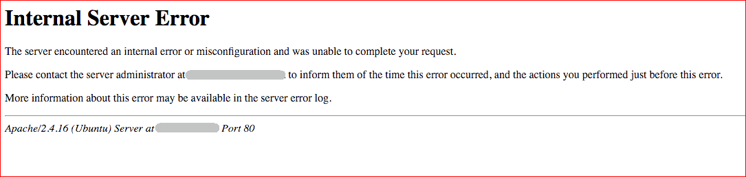 internal server error example