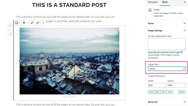 WordPress Image Resize